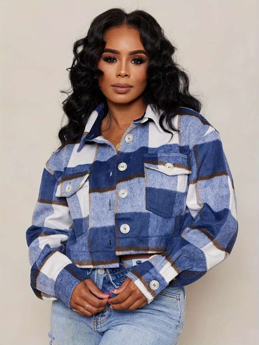 Plaid Crop Jacket