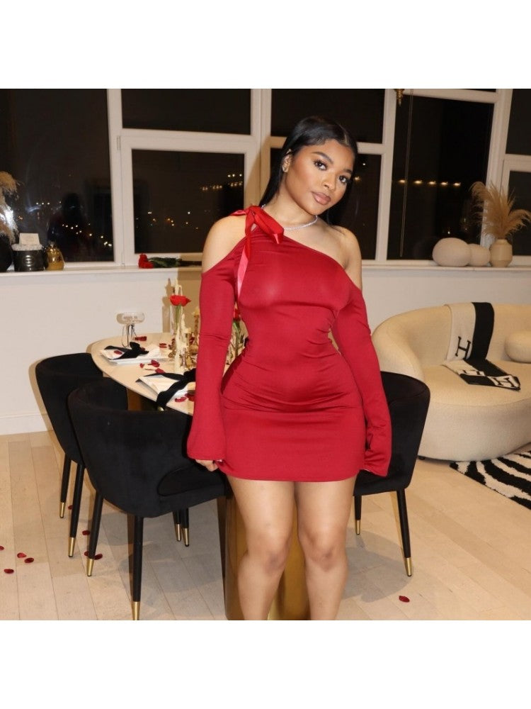 Off Shoulder Fitted Dress