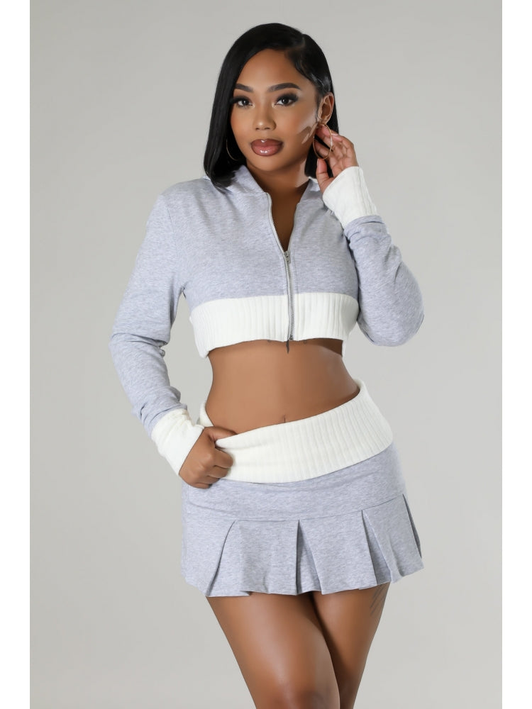 Crop Skirt Set