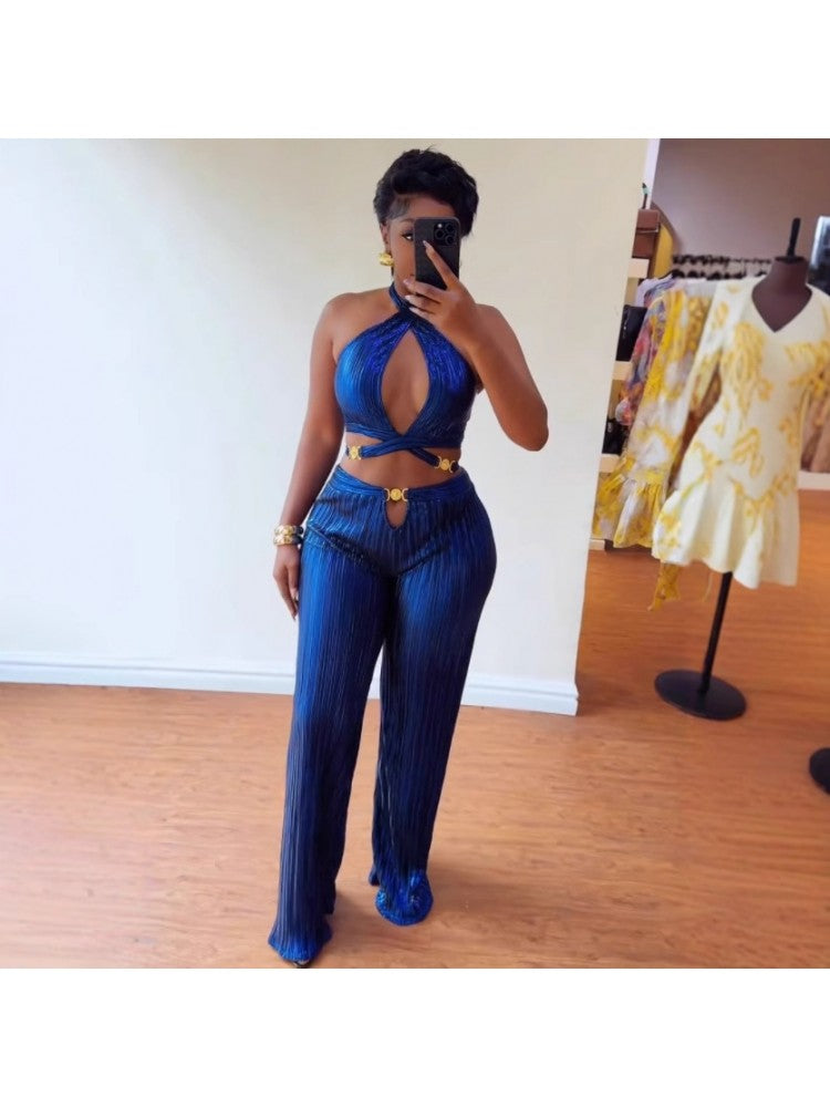Halter Backless Set