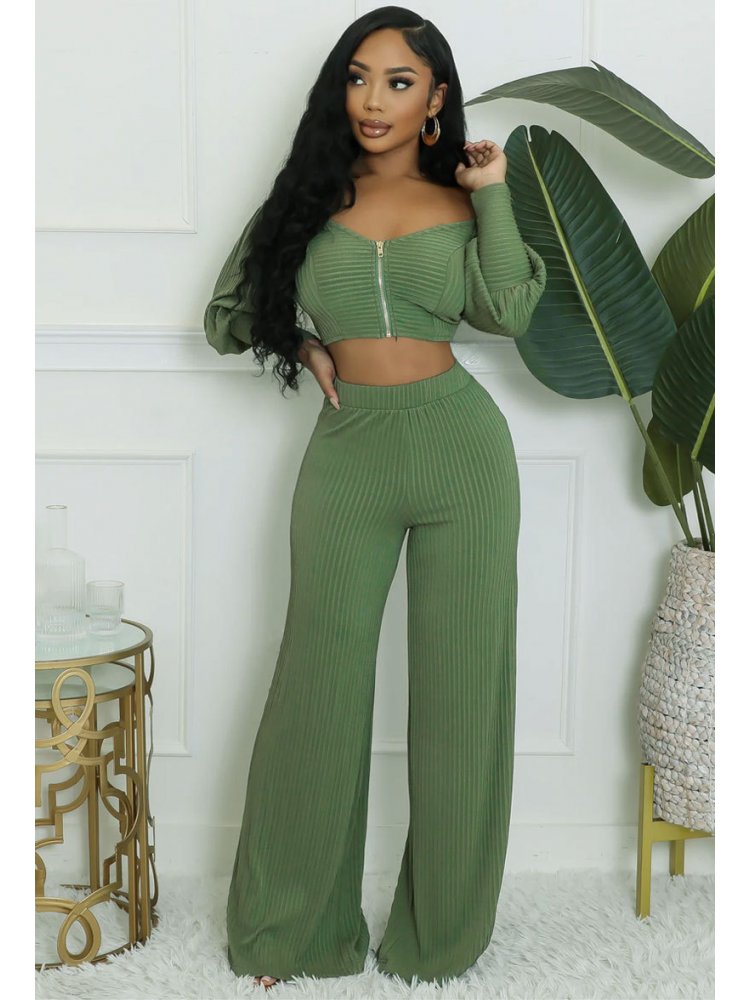 Off Shoulder Crop Set