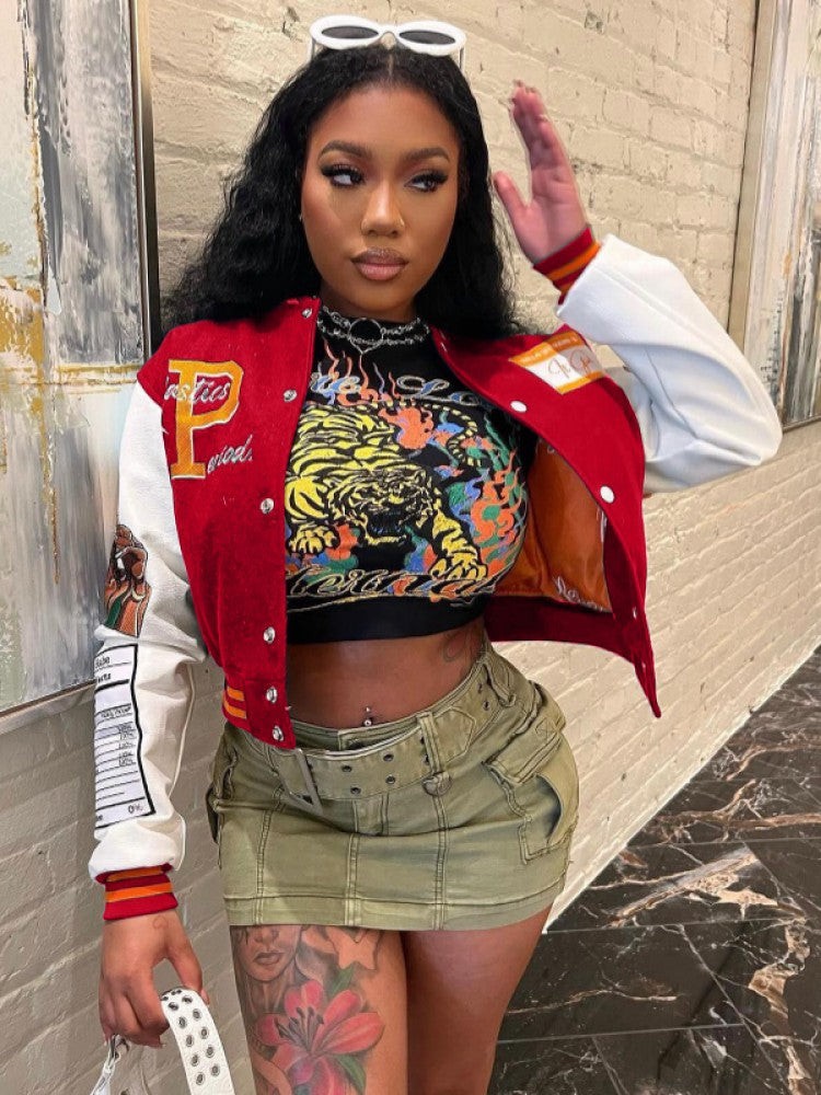 Embroidery Bomber Jacket