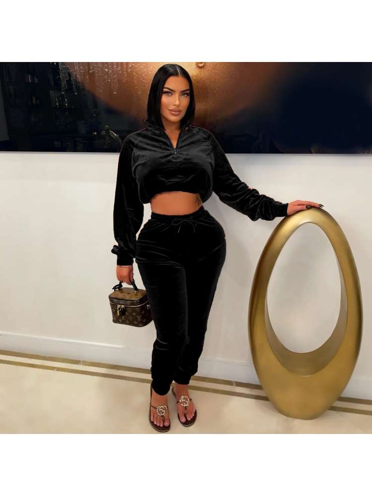 Velvet Pants Set