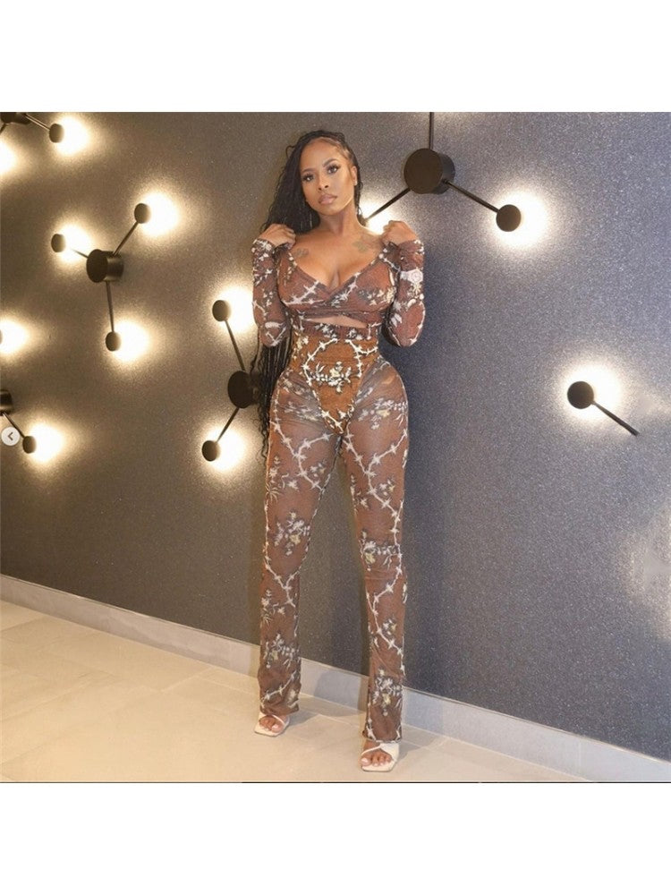 See Through Pants Set