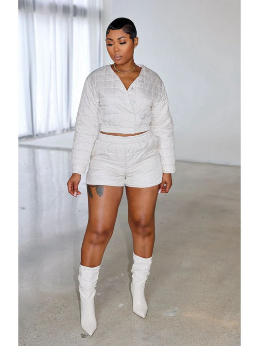 Puffer Coat Short Set