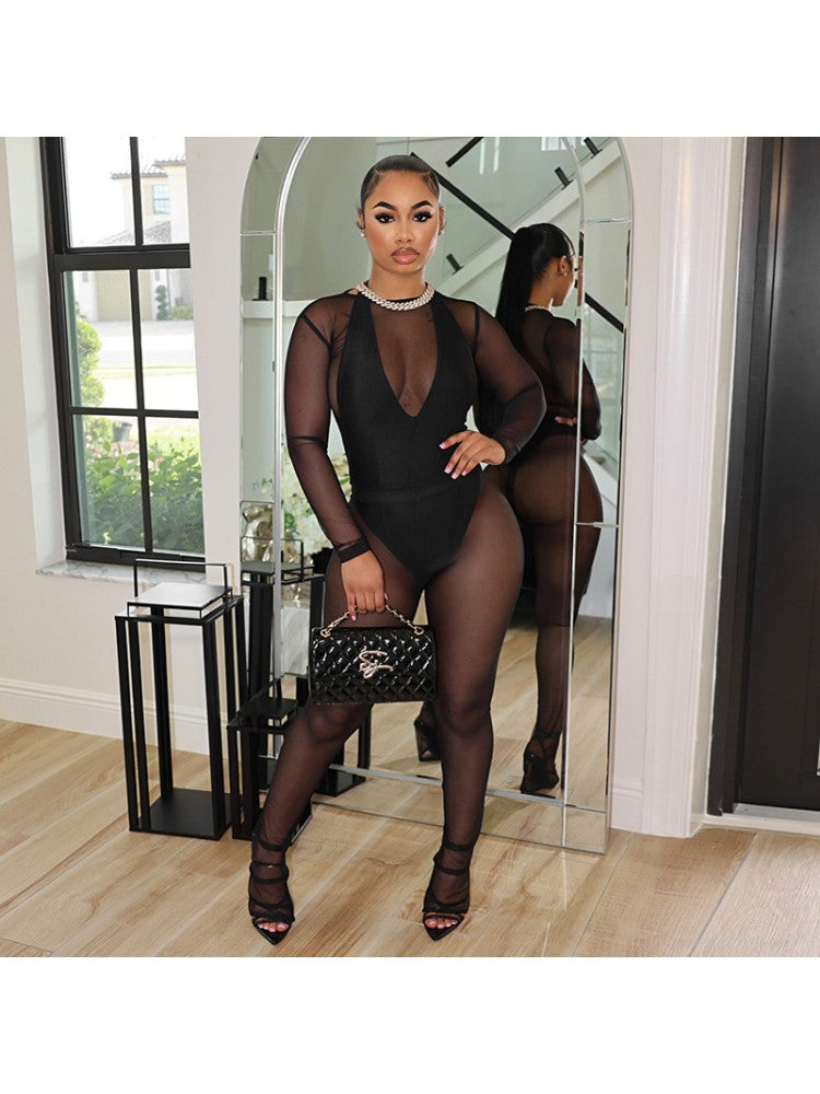 See Through Pants Set