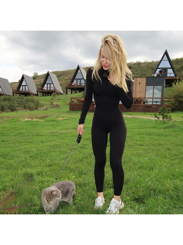 Zipper Bodycon Jumpsuit