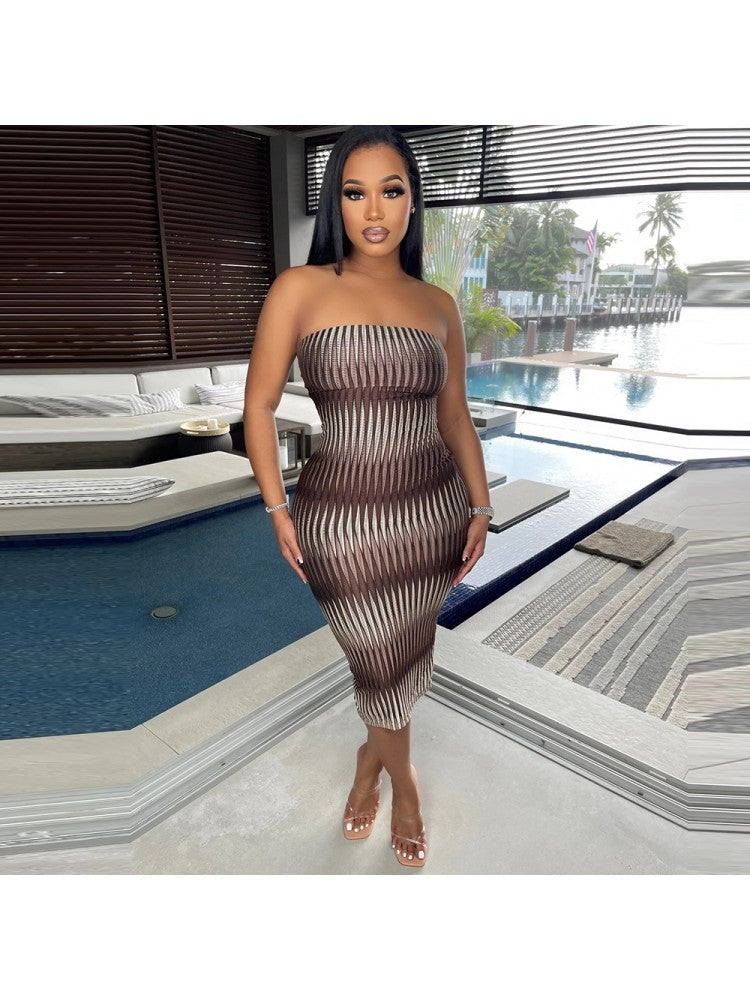 Knitted Strapless Dress