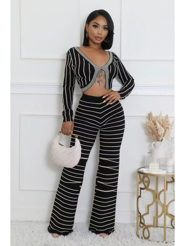 Striped Pants Set