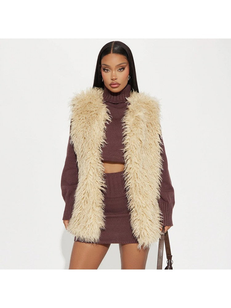 Fluff Cardigan Vest