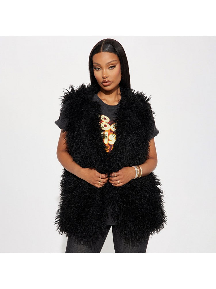 Fluff Cardigan Vest