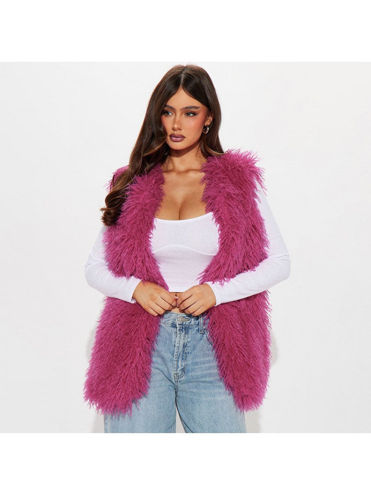 Fluff Cardigan Vest