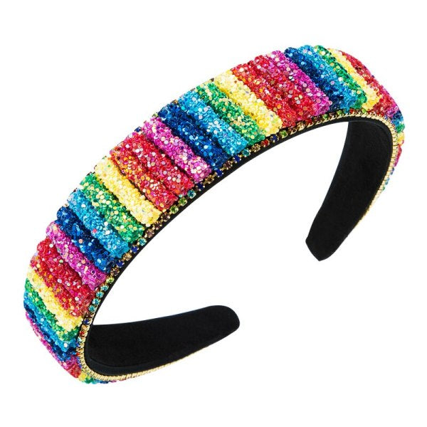 Rainbow Rhinestone Headband