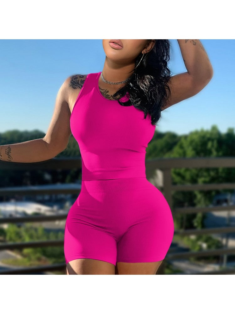 Pure Color 2 Piece Short Set