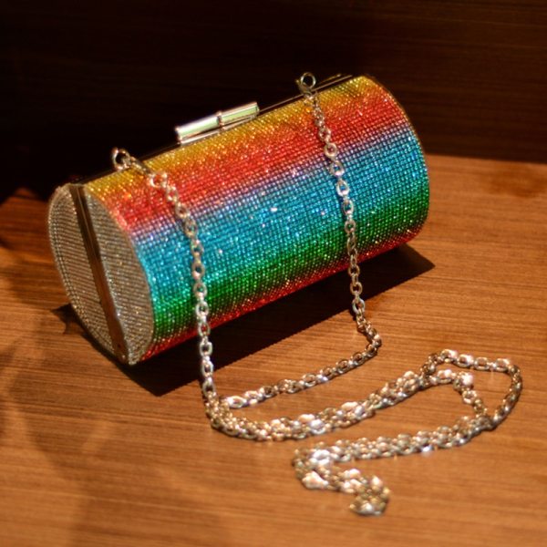 Rainbow Rhinestone Purse