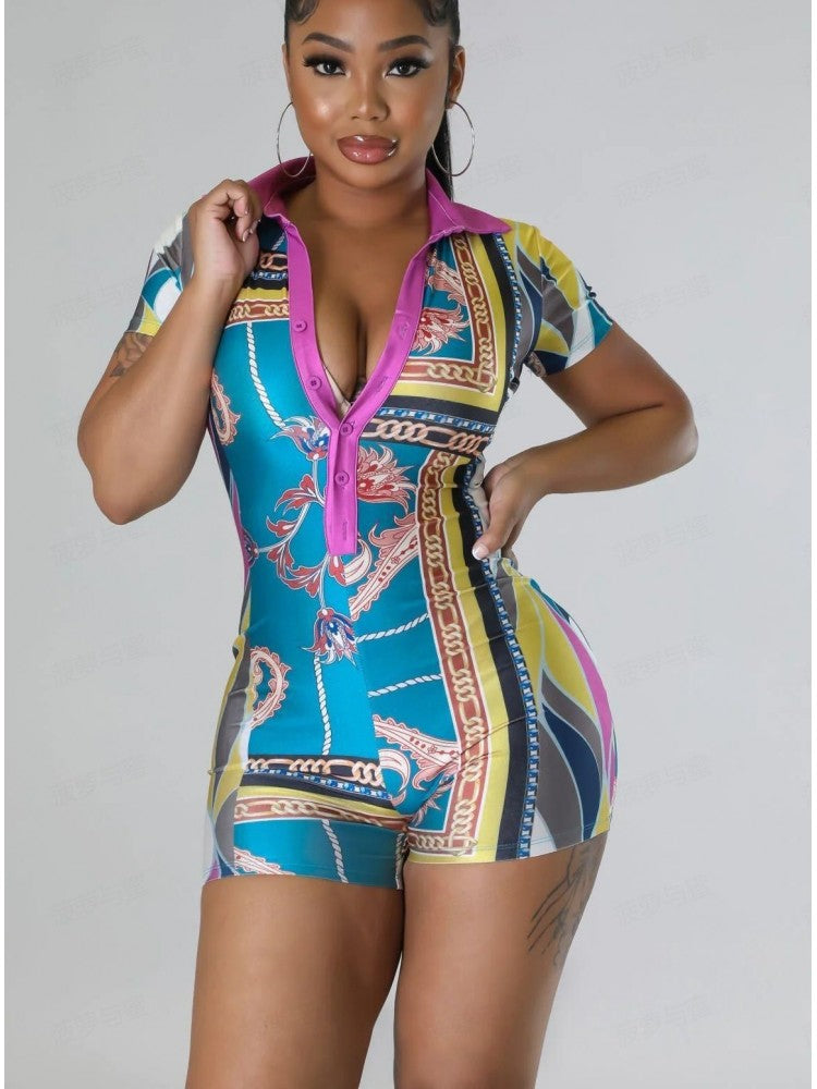 Fashion Print Romper