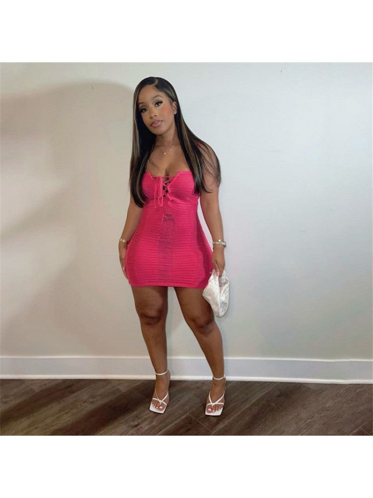 Sexy Knitted Mini Dress