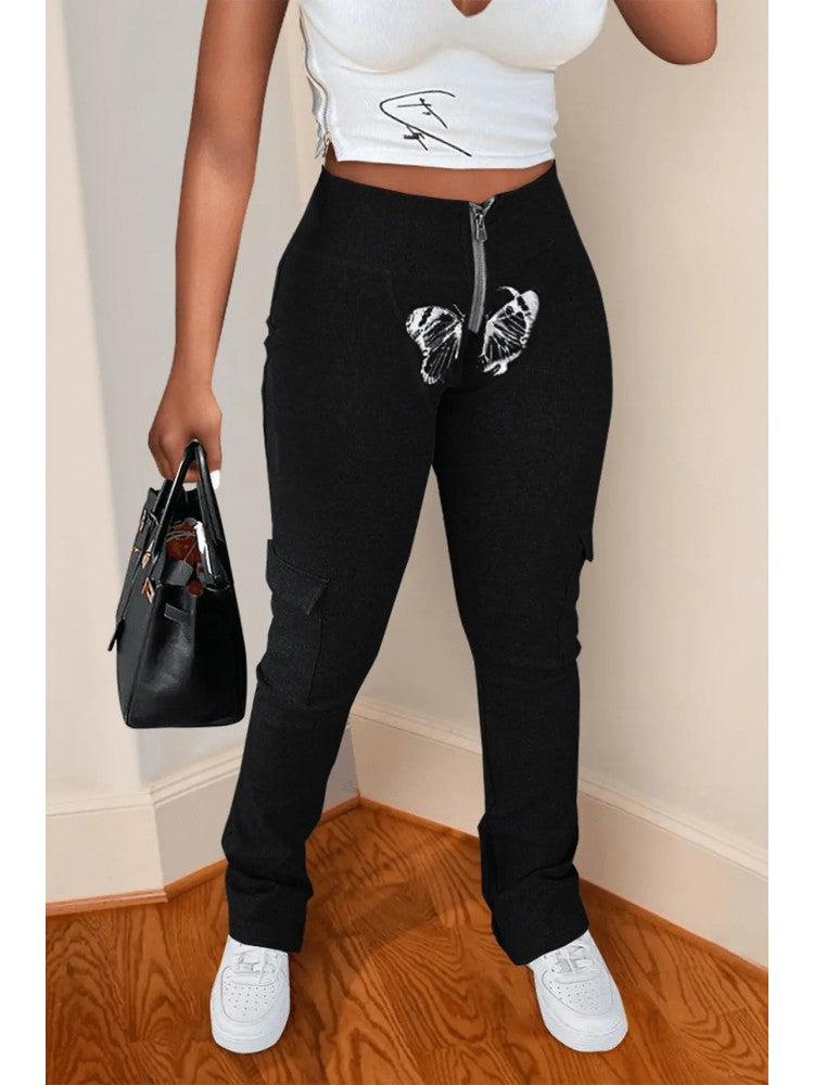 Butterfly Print Pants
