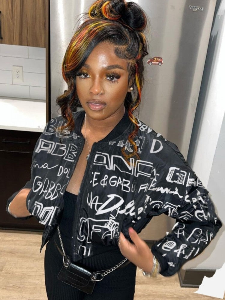 Graffiti Print Jacket