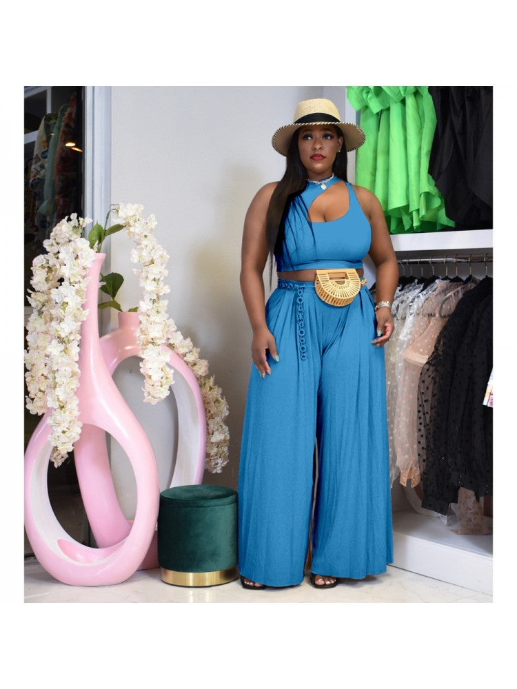 Plus Size Wide Leg Pants Set
