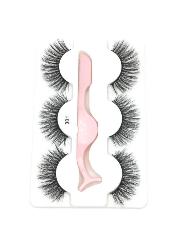 3 Pair Lashes + Tweezers