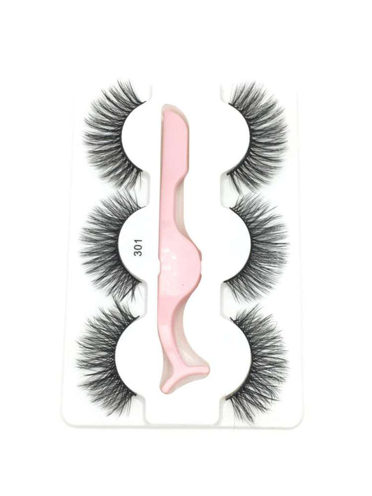 3 Pair Lashes + Tweezers