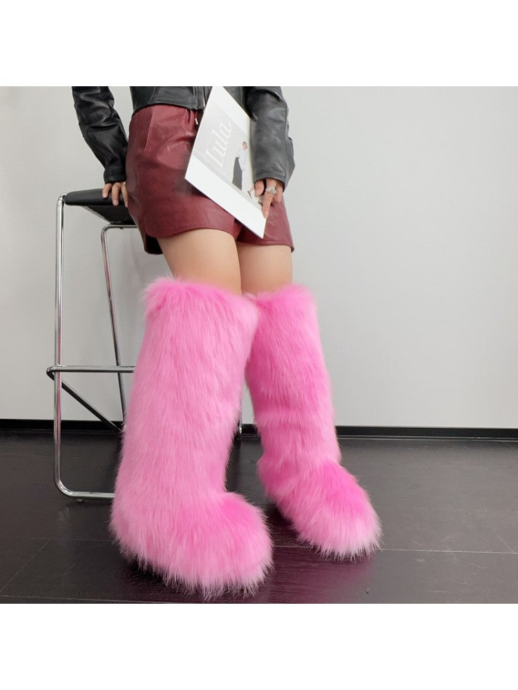 Knee High Fur Boots