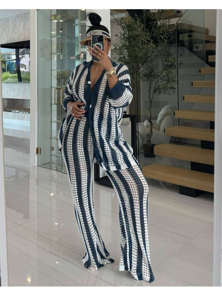 Striped Pants Set