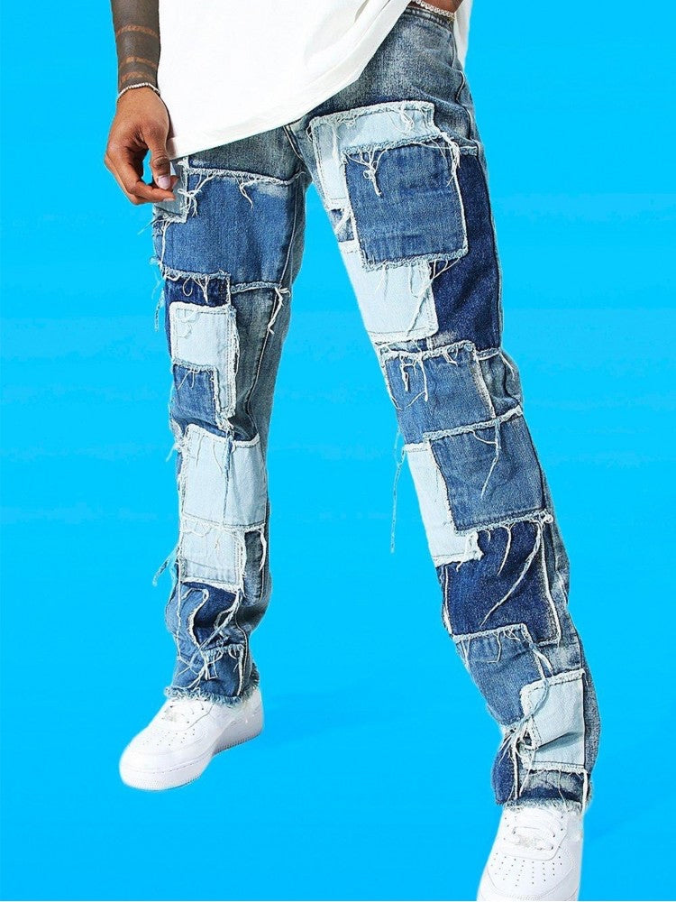 Colorblock Denim Jeans