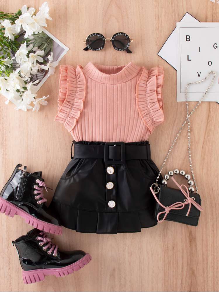 Belted Waist Set