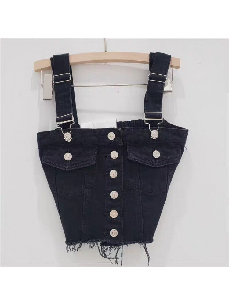 Denim Crop Tank