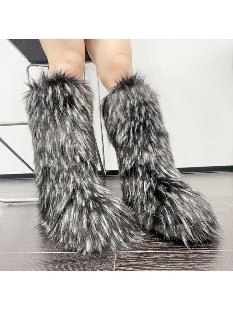 Knee High Fur Boots