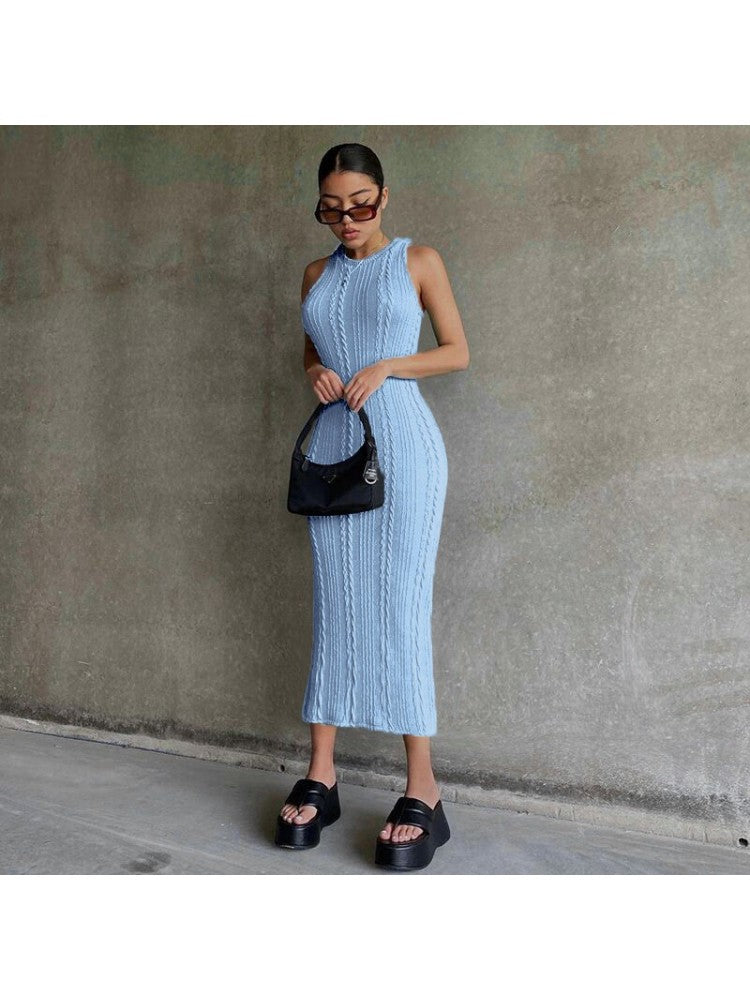 Solid Sleeveless Dress