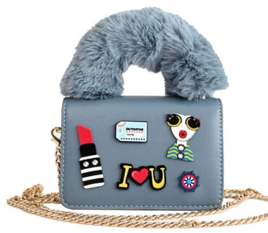 Fur Patches Mini Handbag