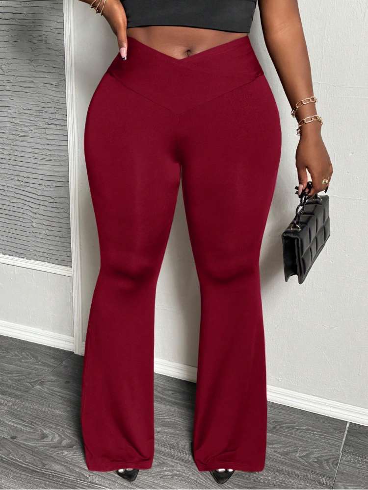 Solid Flare Pants