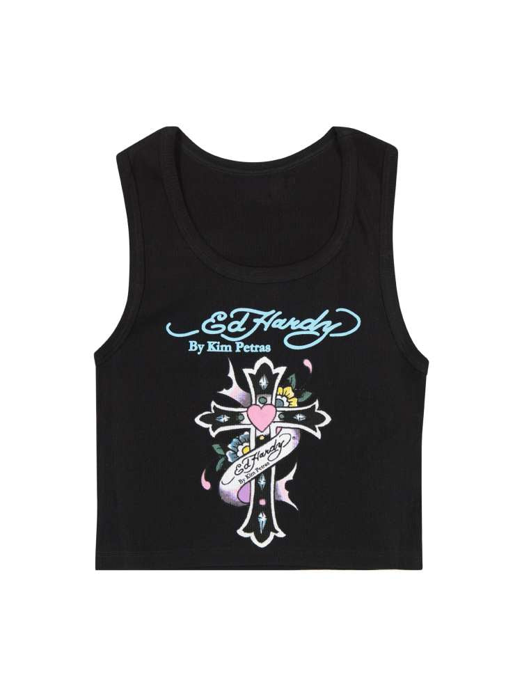 Cross Print Hardy Tank