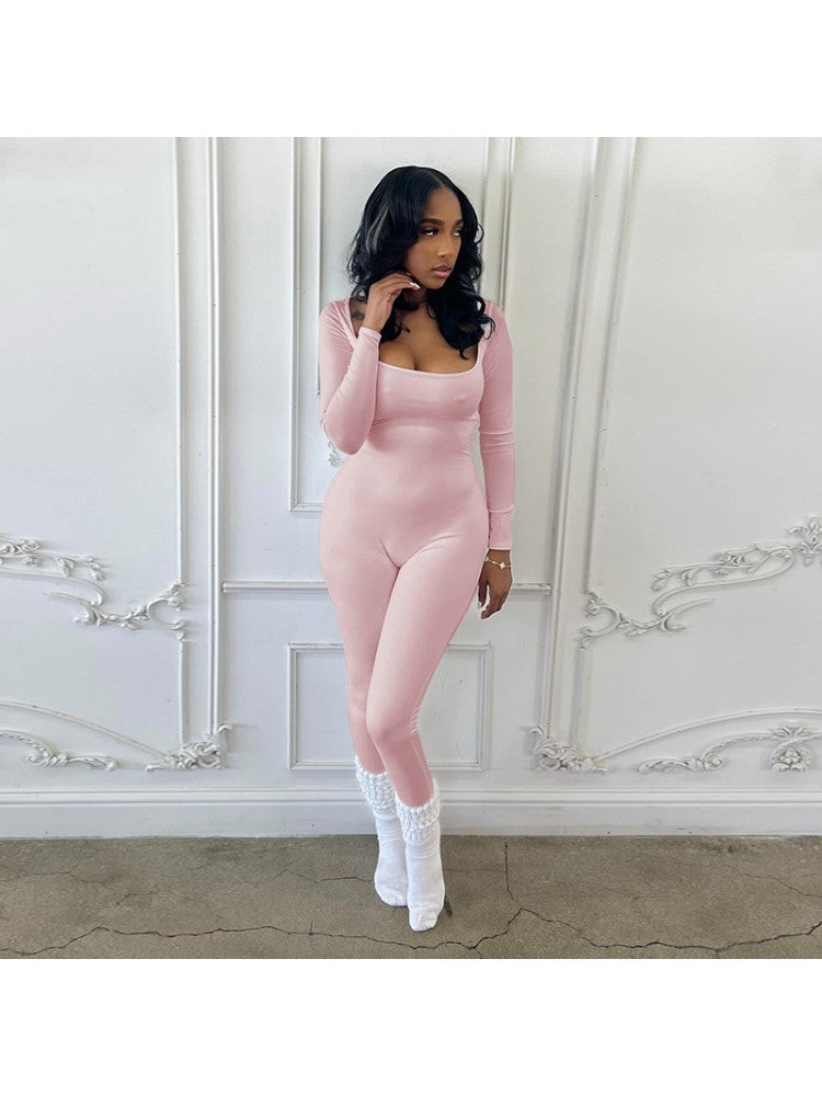 Long Sleeve Bodycon Jumpsuit