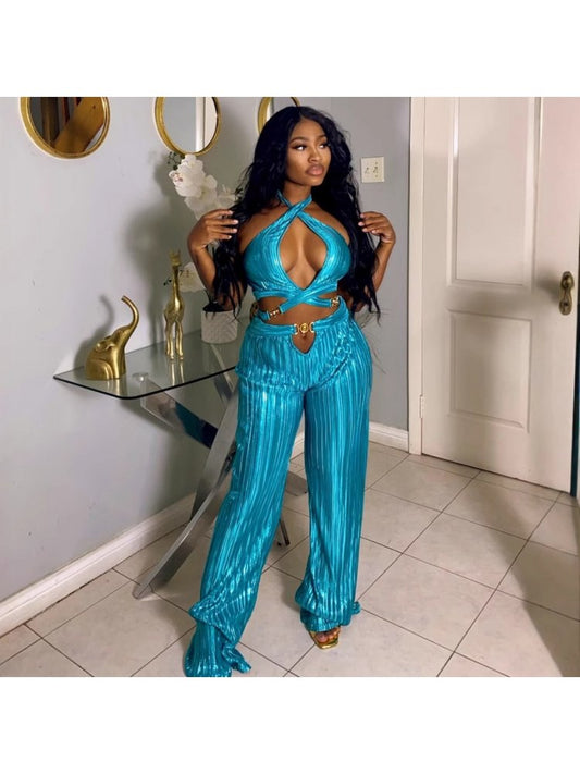 Halter Backless Set