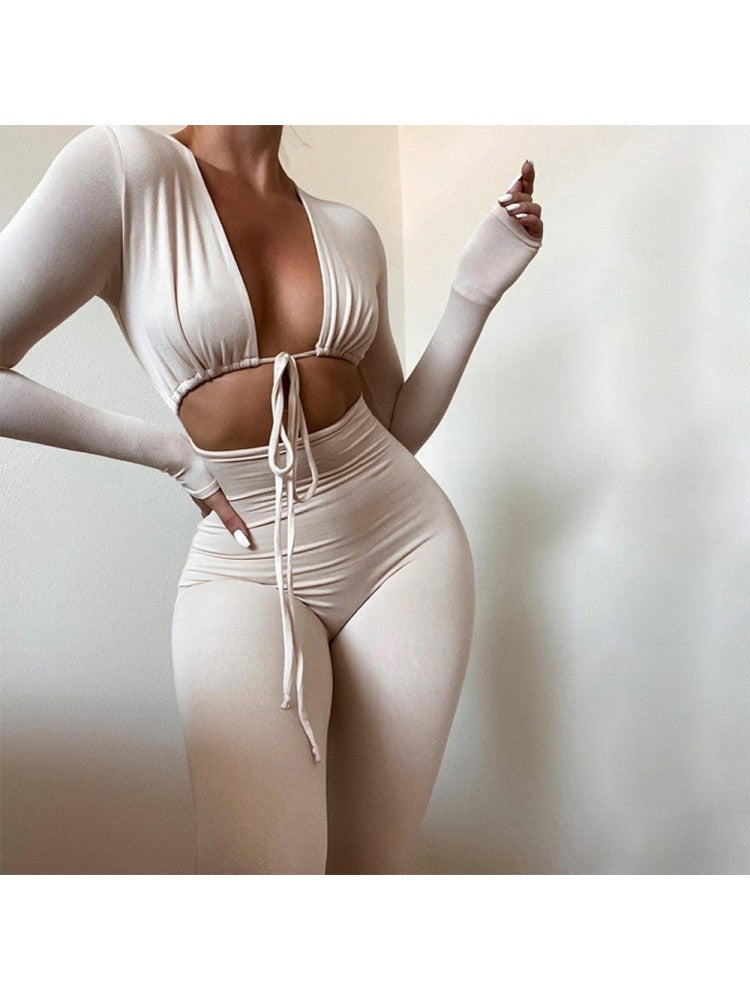 Solid Crop Jumpsuit