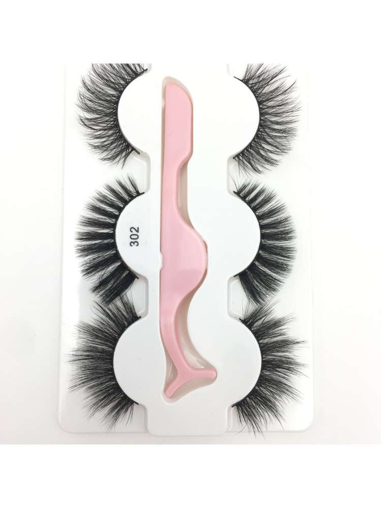 3 Pair Lashes + Tweezers