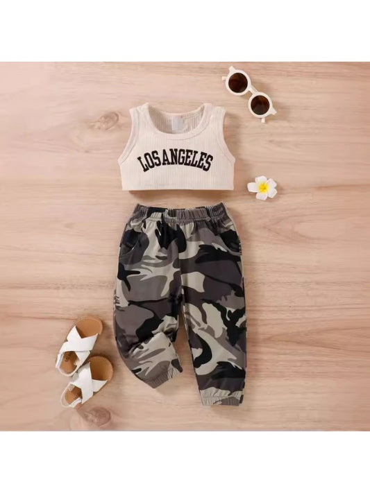 LA Camo Crop Set