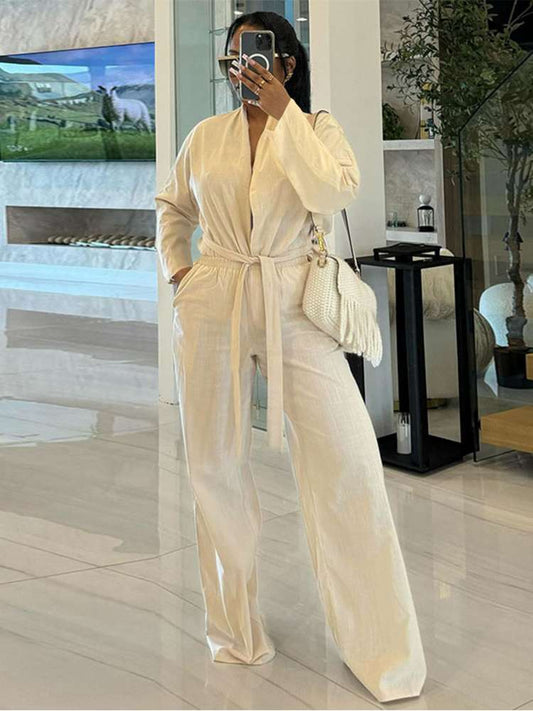 Tie Wrap Pants Set