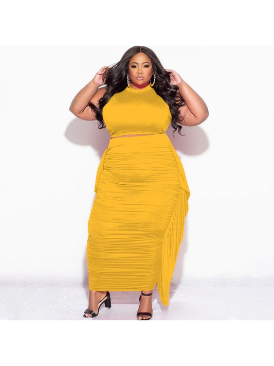 Plus Size Bodycon Skirt Set