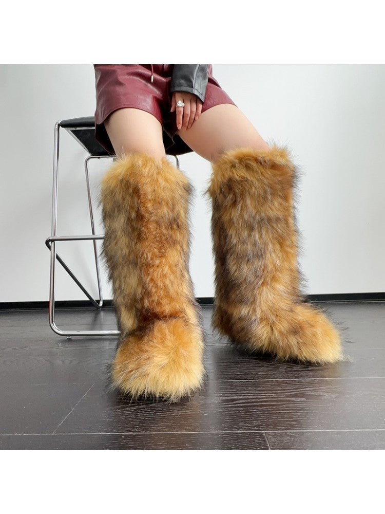 Knee High Fur Boots