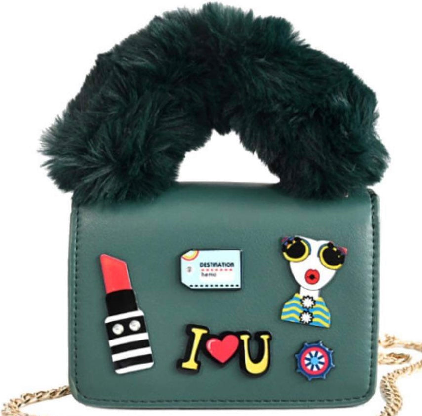 Fur Patches Mini Handbag