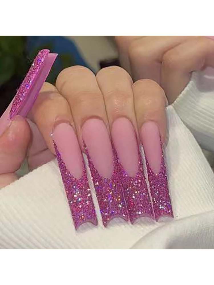 Pink Sparkly Press-ons