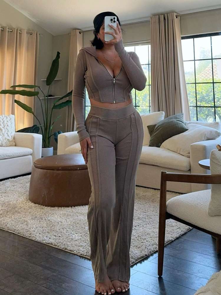 Bodycon Flare Pants Set