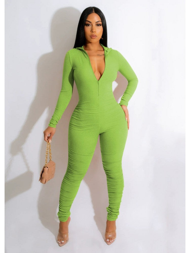 V Neck Jumpsuit