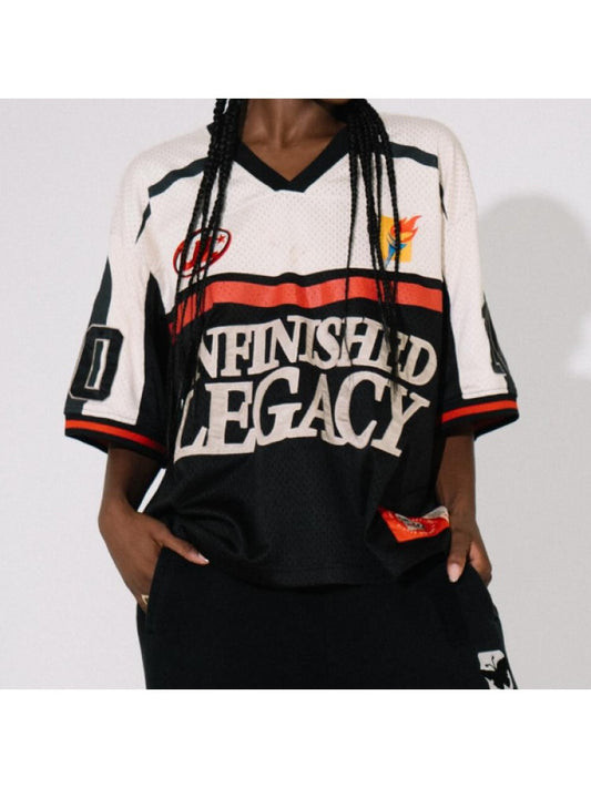 Striped Mesh Jersey