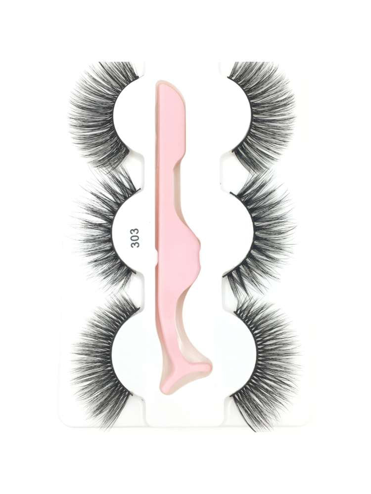 3 Pair Lashes + Tweezers